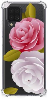 B2Ctelecom Case Anti-shock Samsung Galaxy A12 GSM Hoesje met doorzichtige rand Roses