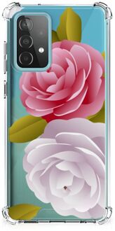 B2Ctelecom Case Anti-shock Samsung Galaxy A52 4G/5G GSM Hoesje met doorzichtige rand Roses