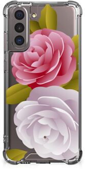 B2Ctelecom Case Anti-shock Samsung Galaxy S21 GSM Hoesje met doorzichtige rand Roses