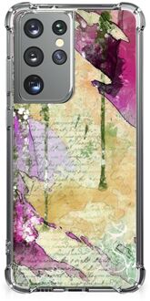 B2Ctelecom Case Anti-shock Samsung Galaxy S21 Ultra GSM Hoesje met doorzichtige rand Schilderij