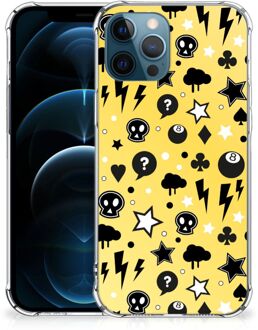 B2Ctelecom Case iPhone 12 | 12 Pro GSM Hoesje met doorzichtige rand Punk Yellow