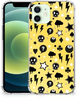 B2Ctelecom Case iPhone 12 Mini GSM Hoesje met doorzichtige rand Punk Yellow