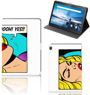 B2Ctelecom Case Lenovo Tablet M10 Hoes met Standaard Popart Oh Yes