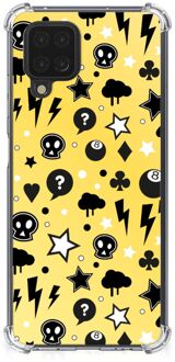 B2Ctelecom Case Samsung Galaxy A12 GSM Hoesje met doorzichtige rand Punk Yellow