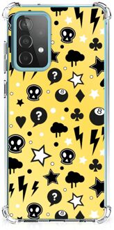 B2Ctelecom Case Samsung Galaxy A52 4G/5G GSM Hoesje met doorzichtige rand Punk Yellow