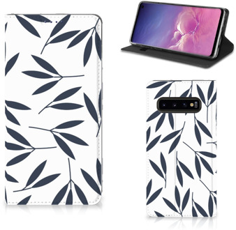 B2Ctelecom Case Samsung Galaxy S10 Design Leaves Blue