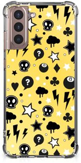 B2Ctelecom Case Samsung Galaxy S21 Plus GSM Hoesje met doorzichtige rand Punk Yellow