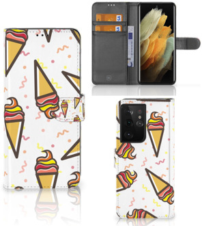 B2Ctelecom Case Samsung Galaxy S21 Ultra Telefoonhoesje Icecream