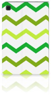 B2Ctelecom Case Samsung Galaxy Tab A7 (2020) Hoesje met Magneetsluiting Ontwerpen Zigzag Groen