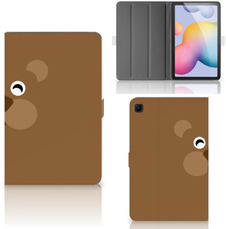 B2Ctelecom Case Samsung Galaxy Tab S6 Lite Cover met Magneetsluiting Bear Brown