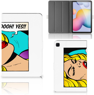 B2Ctelecom Case Samsung Galaxy Tab S6 Lite Hoes met Standaard Popart Oh Yes