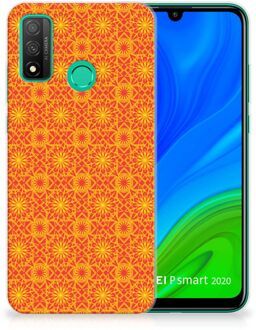 B2Ctelecom Cover Case Huawei P Smart 2020 Smartphone hoesje Batik Orange