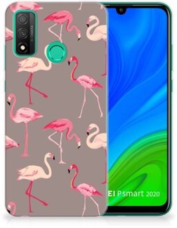 B2Ctelecom Cover Case Huawei P Smart 2020 Smartphone hoesje Flamingo