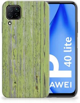 B2Ctelecom Cover Case Huawei P40 Lite Smartphone hoesje Green Wood