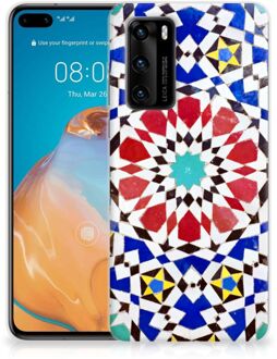 B2Ctelecom Cover Case Huawei P40 Smartphone hoesje Mozaïek