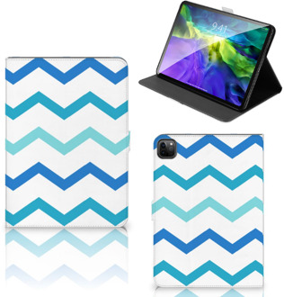 B2Ctelecom Cover Case iPad Pro 11 (2020) Cover met Magneetsluiting Zigzag Blauw