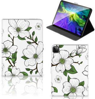 B2Ctelecom Cover Case iPad Pro 11 (2020) Cover met Standaard Super als Cadeau voor Moeder Dogwood Flowers