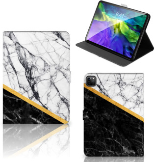 B2Ctelecom Cover Case iPad Pro 11 (2020) Hoes met Standaard Marble White Black