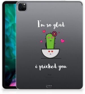 B2Ctelecom Cover Case iPad Pro 12.9 (2020) | iPad Pro 12.9 (2021) Hoesje Cactus Glad met doorzichte zijkanten