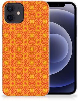 B2Ctelecom Cover Case iPhone 12 | 12 Pro (6.1") Smartphone hoesje Batik Orange