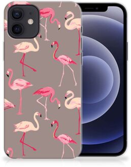 B2Ctelecom Cover Case iPhone 12 | 12 Pro (6.1") Smartphone hoesje Flamingo