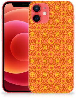 B2Ctelecom Cover Case iPhone 12 Mini Smartphone hoesje Batik Orange