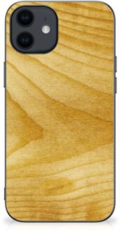 B2Ctelecom Cover Case iPhone 12 Pro | 12 (6.1") GSM Hoesje met Zwarte rand Licht Hout