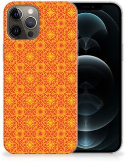 B2Ctelecom Cover Case iPhone 12 Pro Max Smartphone hoesje Batik Orange