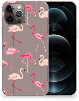 B2Ctelecom Cover Case iPhone 12 Pro Max Smartphone hoesje Flamingo