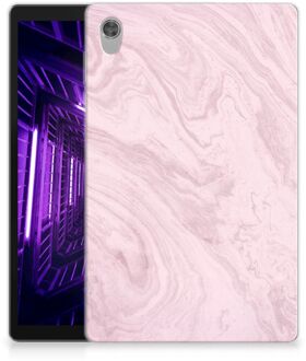 B2Ctelecom Cover Case Lenovo Tab M10 HD (2de generatie) Tablet Hoes Marble Pink met doorzichte zijkanten