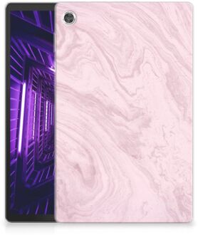 B2Ctelecom Cover Case Lenovo Tab M10 Plus Tablet Hoes Marble Pink met doorzichte zijkanten