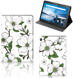 B2Ctelecom Cover Case Lenovo Tablet M10 Cover met Standaard Super als Cadeau voor Moeder Dogwood Flowers