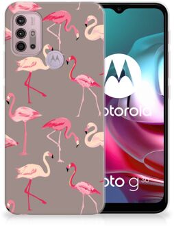 B2Ctelecom Cover Case Motorola Moto G30 | G10 Smartphone hoesje Flamingo