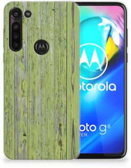 B2Ctelecom Cover Case Motorola Moto G8 Power Smartphone hoesje Green Wood