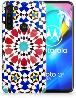 B2Ctelecom Cover Case Motorola Moto G8 Power Smartphone hoesje Mozaïek