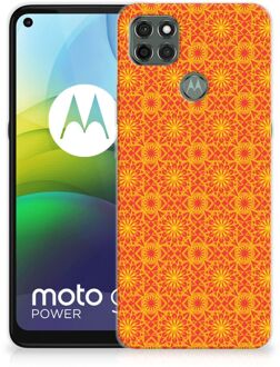 B2Ctelecom Cover Case Motorola Moto G9 Power Smartphone hoesje Batik Orange