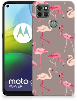 B2Ctelecom Cover Case Motorola Moto G9 Power Smartphone hoesje Flamingo