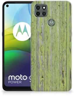 B2Ctelecom Cover Case Motorola Moto G9 Power Smartphone hoesje Green Wood