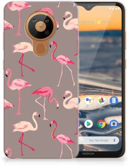 B2Ctelecom Cover Case Nokia 5.3 Smartphone hoesje Flamingo