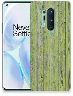 B2Ctelecom Cover Case OnePlus 8 Pro Smartphone hoesje Green Wood