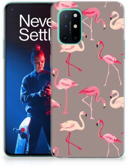 B2Ctelecom Cover Case OnePlus 8T Smartphone hoesje Flamingo