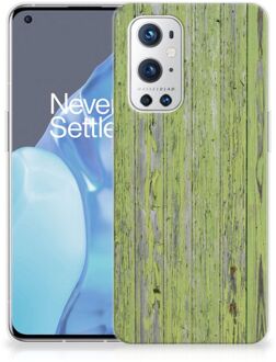 B2Ctelecom Cover Case OnePlus 9 Pro Smartphone hoesje Green Wood