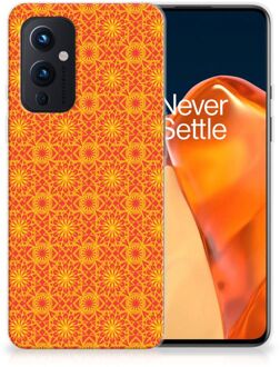 B2Ctelecom Cover Case OnePlus 9 Smartphone hoesje Batik Orange