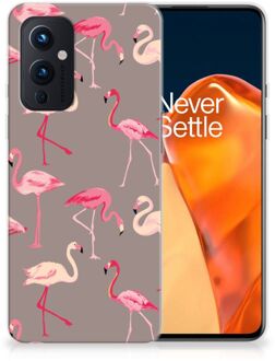 B2Ctelecom Cover Case OnePlus 9 Smartphone hoesje Flamingo