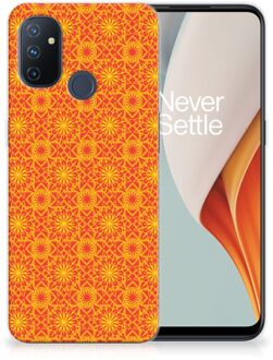 B2Ctelecom Cover Case OnePlus Nord N100 Smartphone hoesje Batik Orange