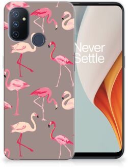 B2Ctelecom Cover Case OnePlus Nord N100 Smartphone hoesje Flamingo