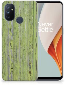 B2Ctelecom Cover Case OnePlus Nord N100 Smartphone hoesje Green Wood