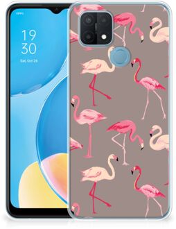 B2Ctelecom Cover Case OPPO A15 Smartphone hoesje Flamingo