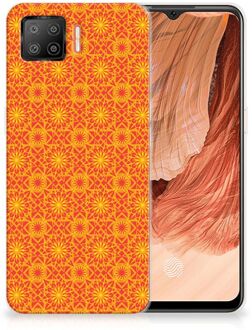 B2Ctelecom Cover Case OPPO A73 4G Smartphone hoesje Batik Orange