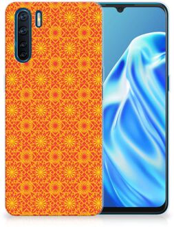 B2Ctelecom Cover Case OPPP A91 Smartphone hoesje Batik Orange